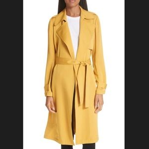 Theory Oaklane Silk Trench Coat size Small